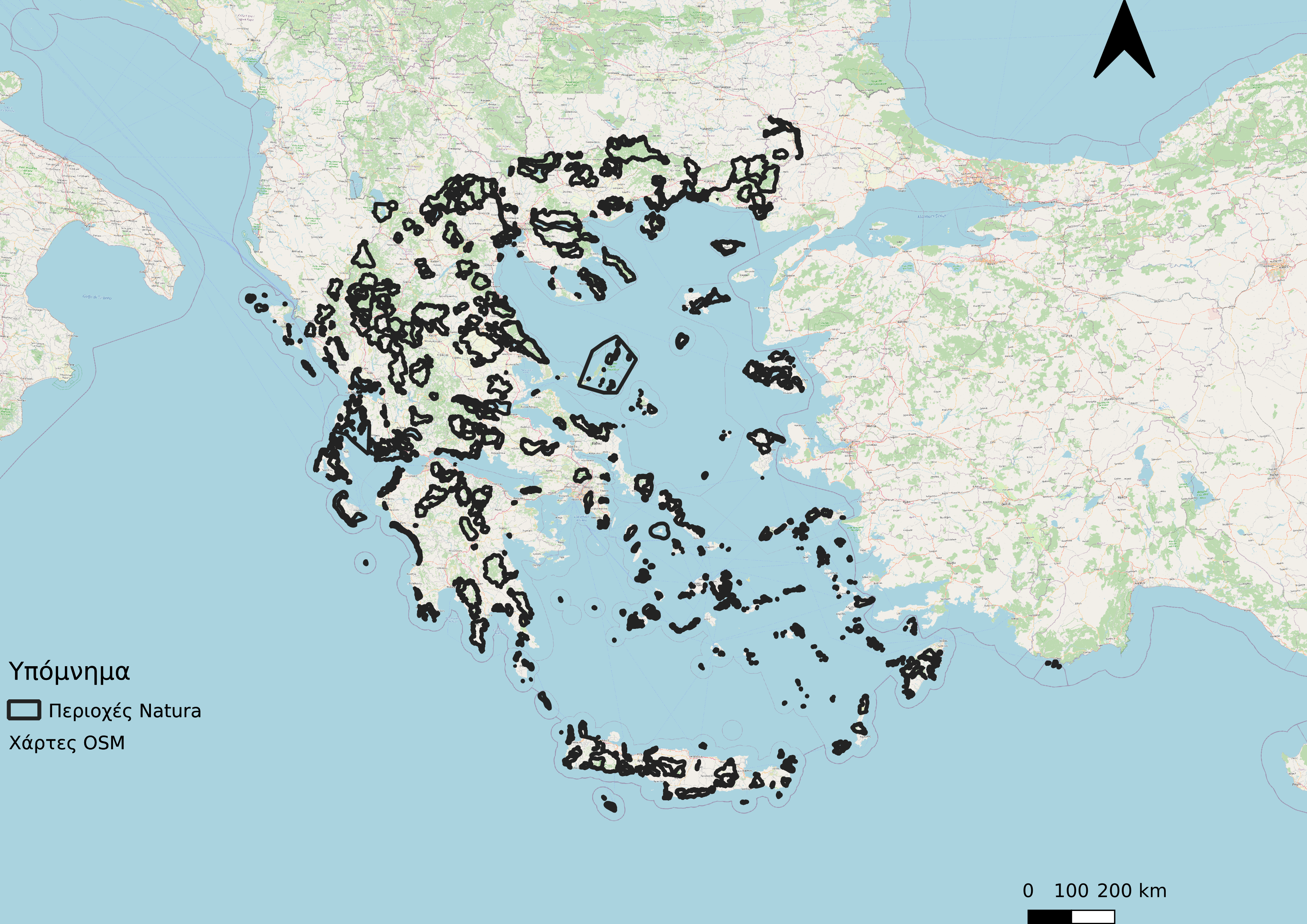 Περιοχές natura - χάρτης